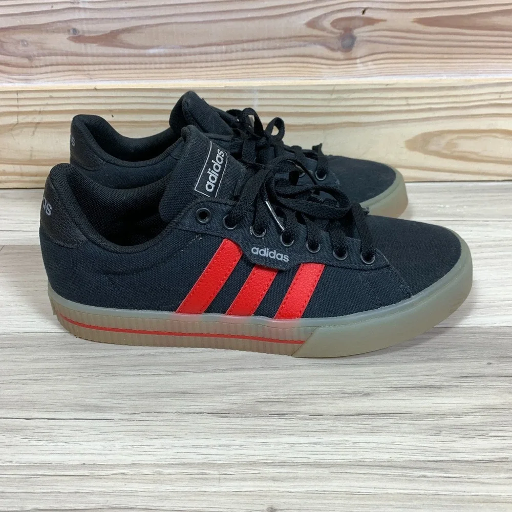 Adidas Daily Sneakers Men 6 Translucent Black Red SGC 753002 Athletic Skate Shoe